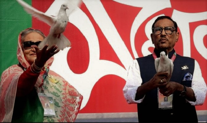 দশমবারের মতো আওয়ামী লীগের নেতৃত্বে শেখ হাসিনা; হ্যাটট্রিক ওবায়দুল কাদেরের